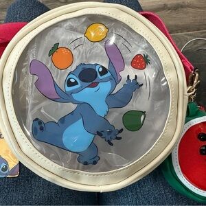 Disney Stitch Crossbody Stadium Bag - Watermelon Coin Purse & 2 charms NWT​